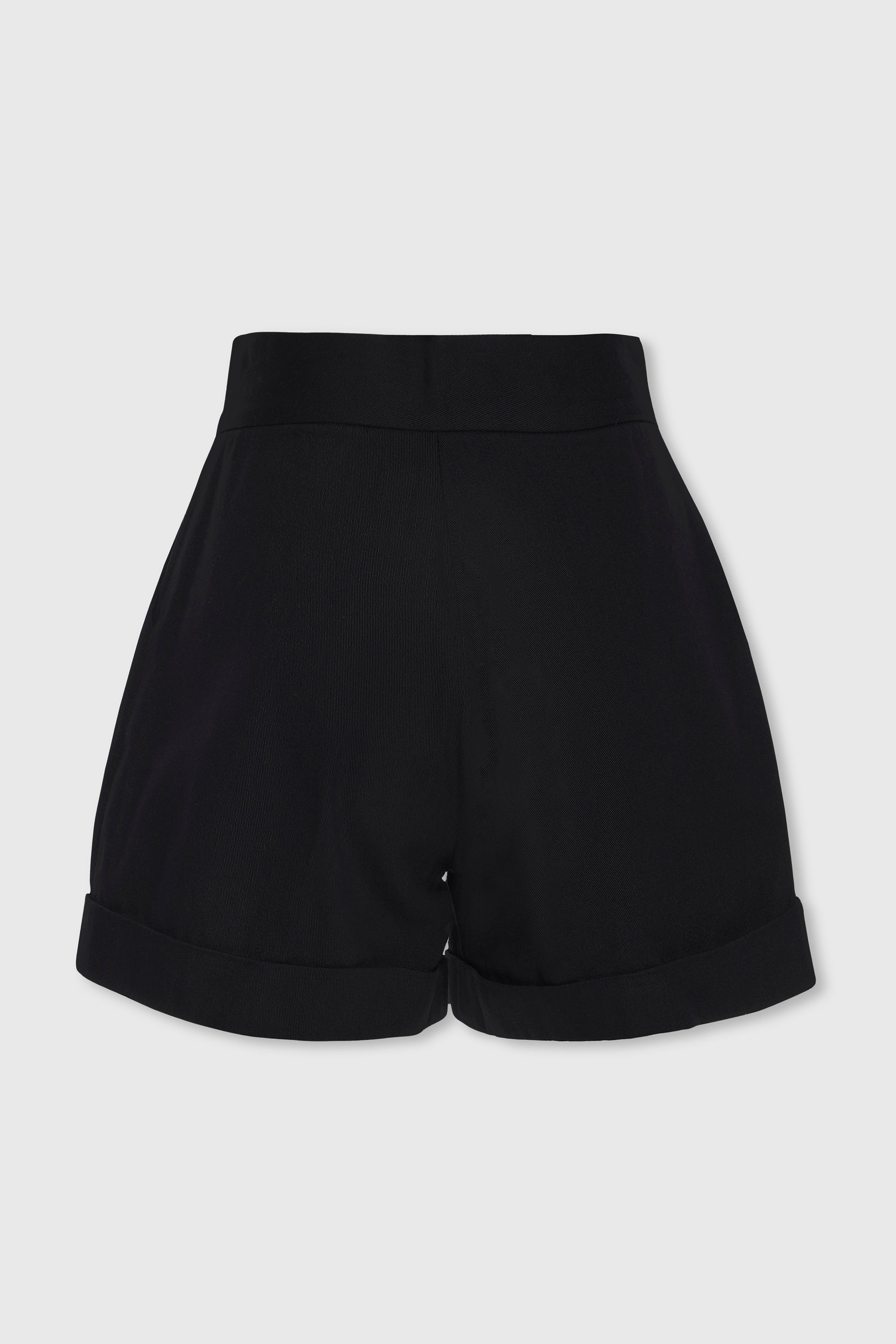 HIGH WAISTED TWILL SHORTS