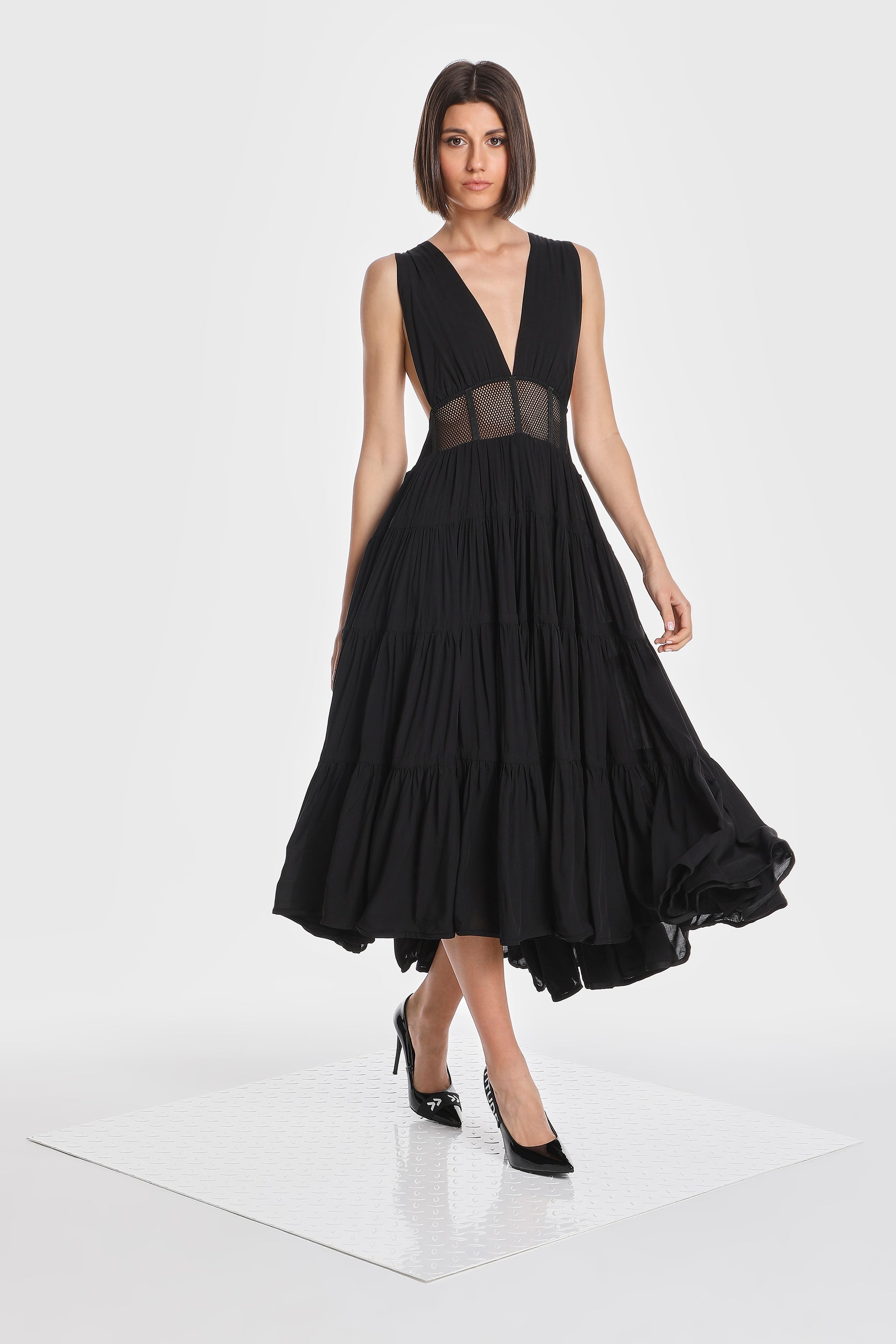 ELENI HALF CORSET DRESS BLSSD ELENI HALF CORSET DRESS BLSSD