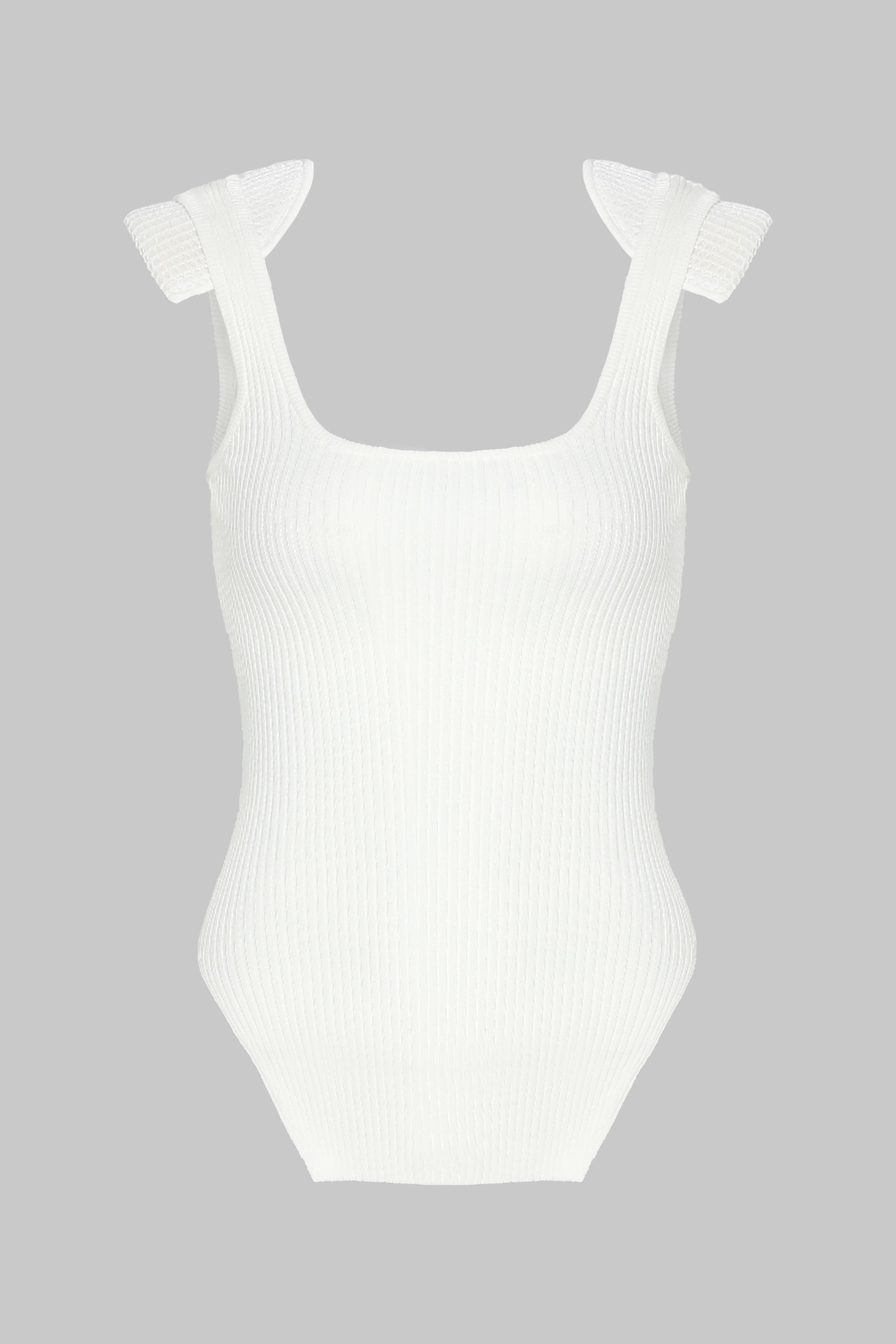 KNIT TANK W/ SHOULDER PADS