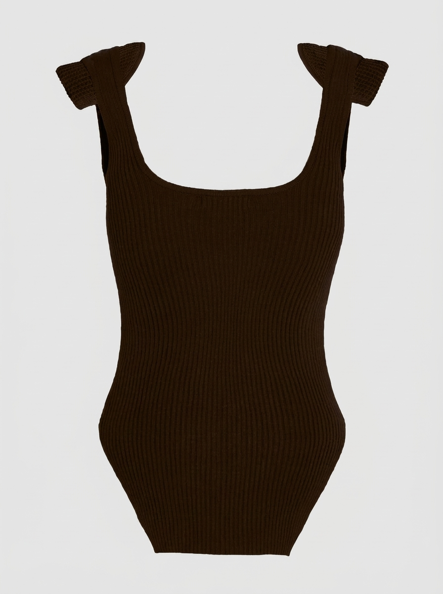 KNIT TANK W/SHOULDER PADS