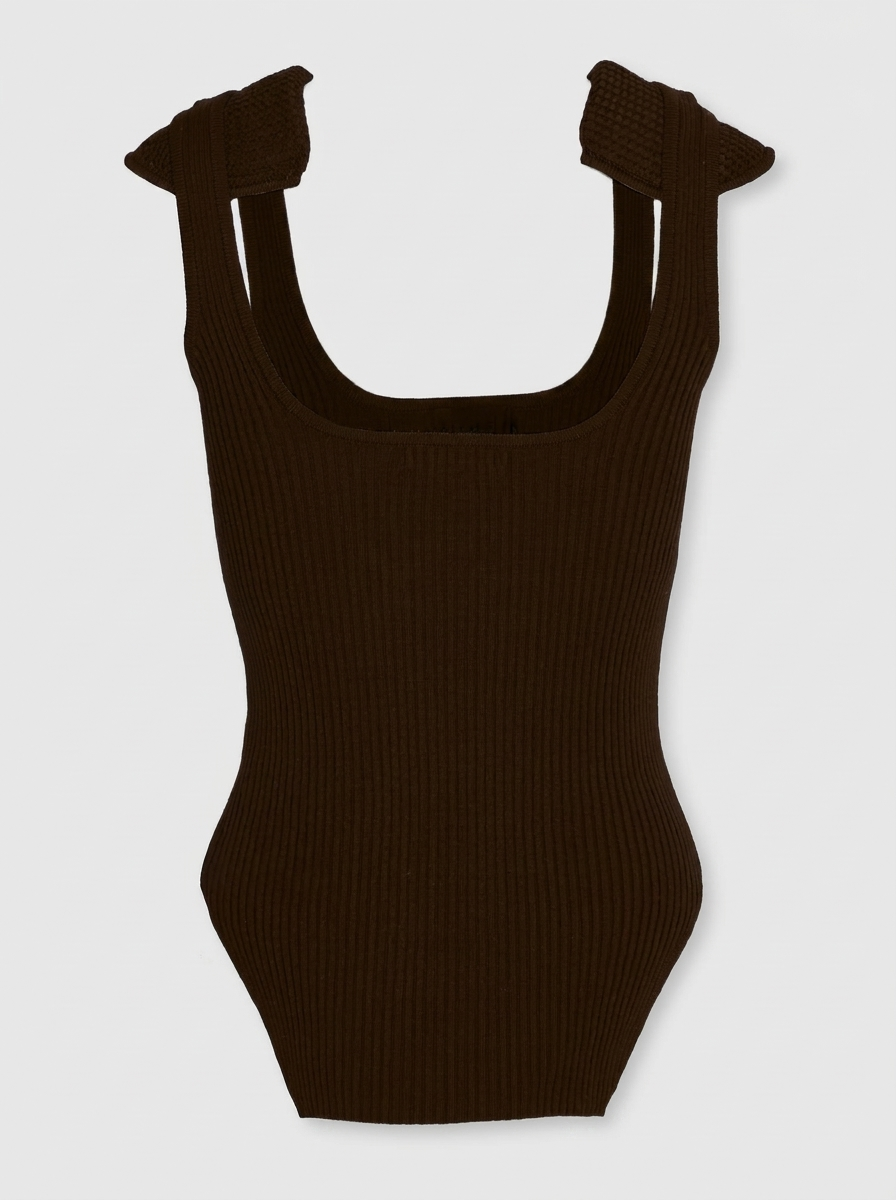 KNIT TANK W/SHOULDER PADS