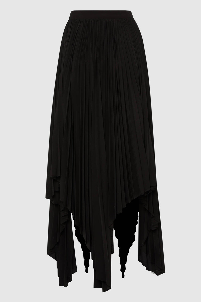 L'or Asymmetry Wrap Skirt ブラック