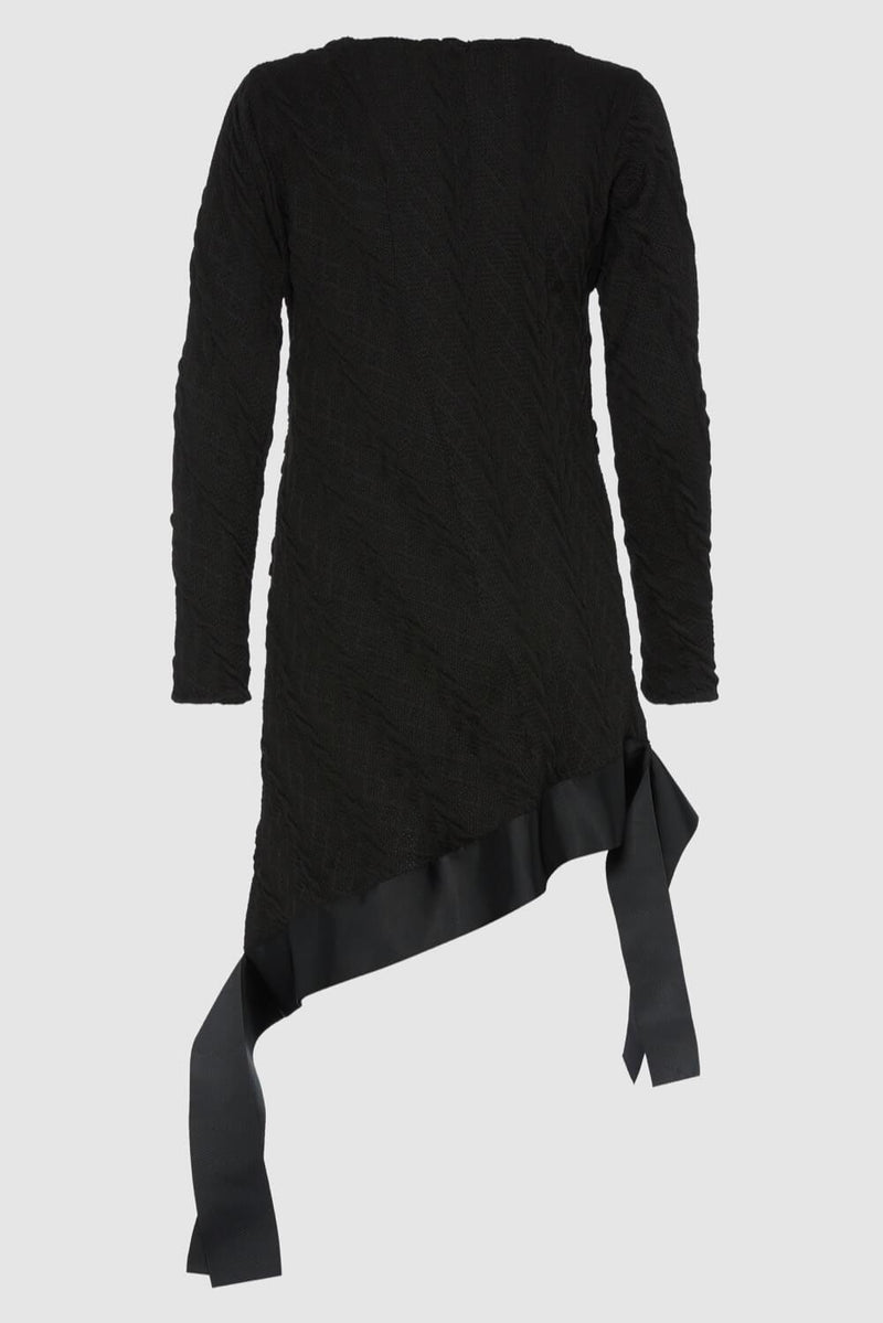 OSLO CABLE KNIT DRESS WITH GROSGRAIN EDGE